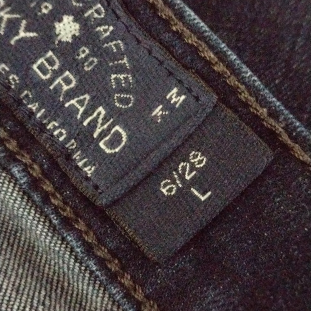 🌻3 For $15 Lucky Brand Brooke Boot Raw Hem Boy Friend Like Cut Jeans - Picture 15 of 15